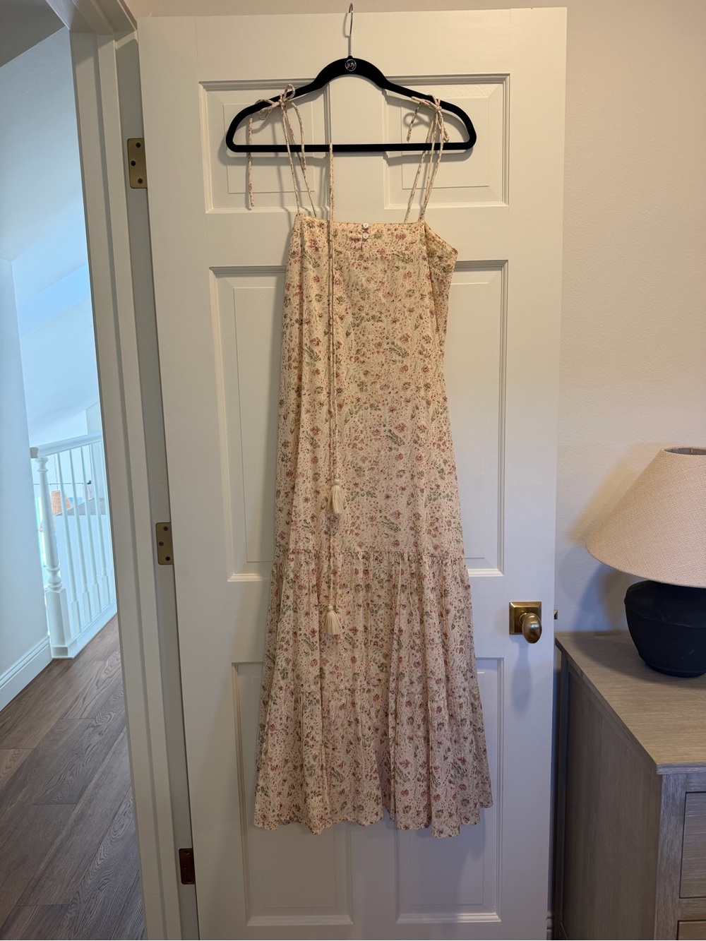 Cleobella Cream Floral Dress with Tie Straps